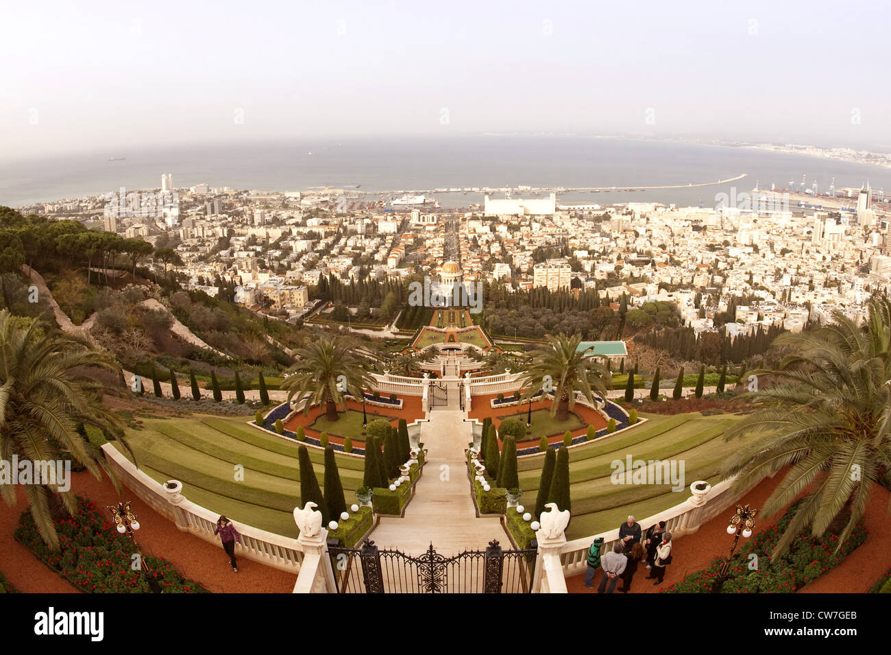 Giardini pensili di Haifa, santuario del Bab, Israele, Haifa Foto Stock
