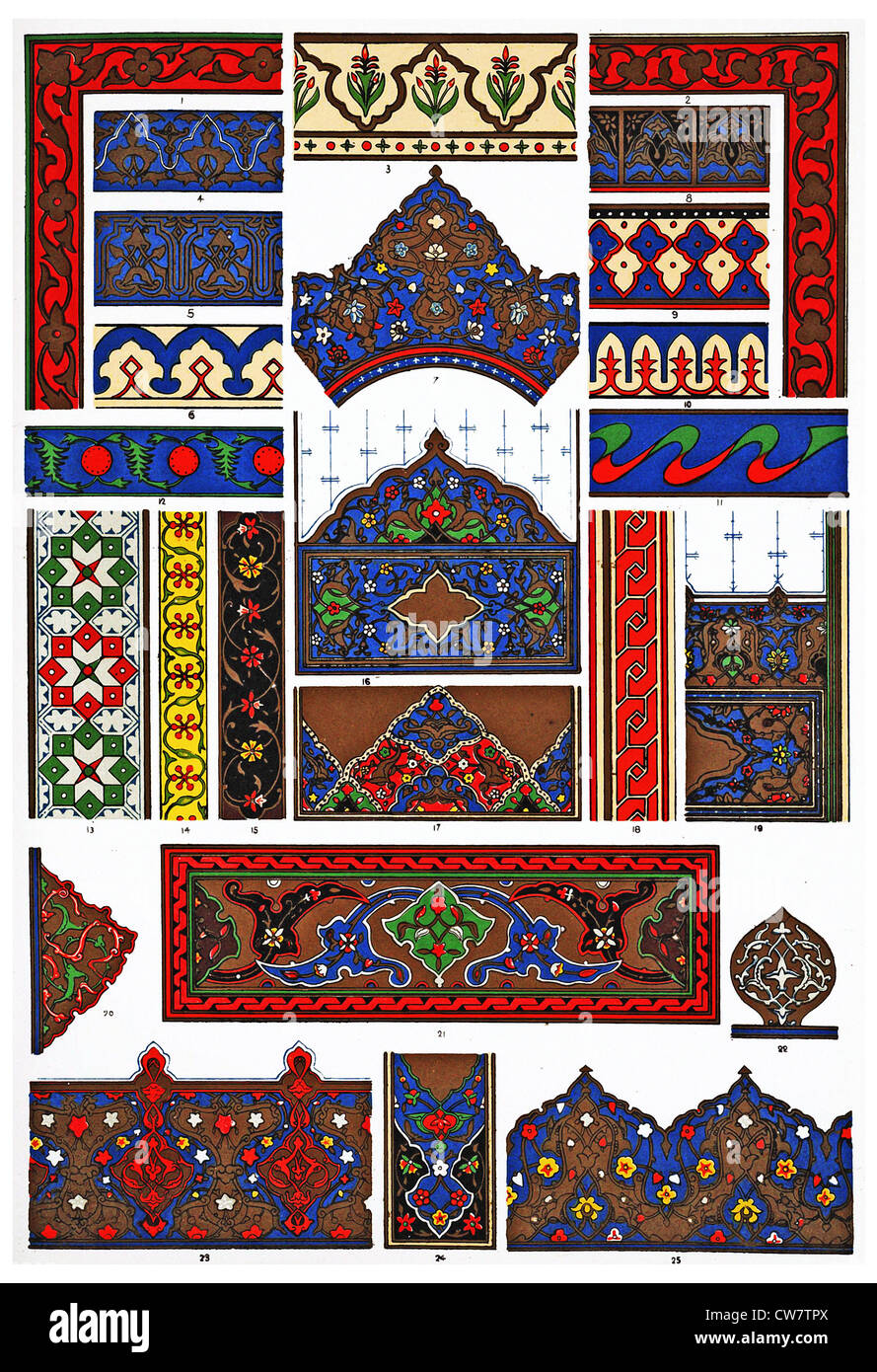 Ornamenti persiano Foto Stock