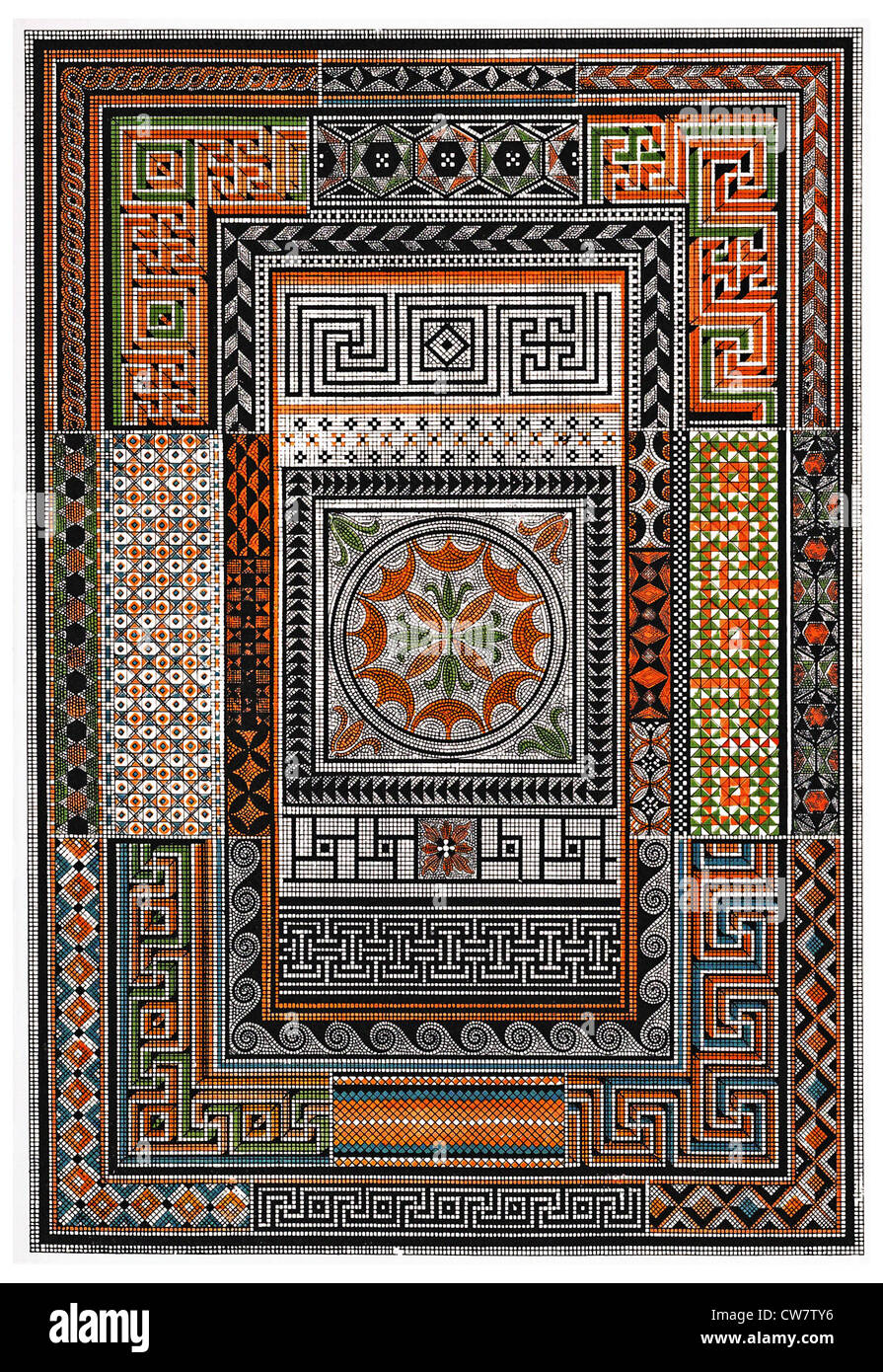 Ornamenti POMPEIANI Foto Stock