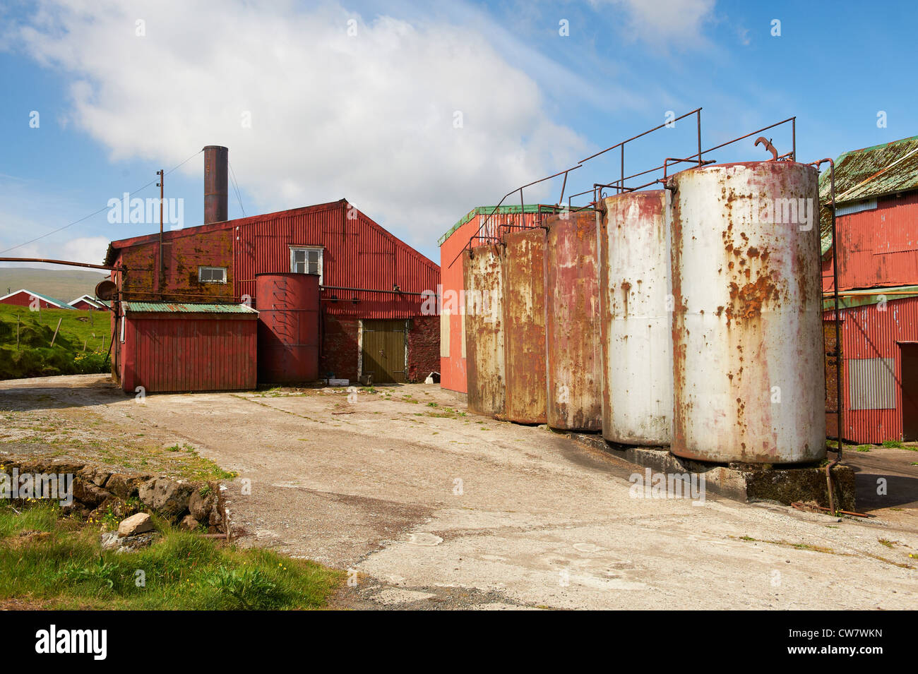 Abbandonato il vecchio stazione baleniera Foto Stock