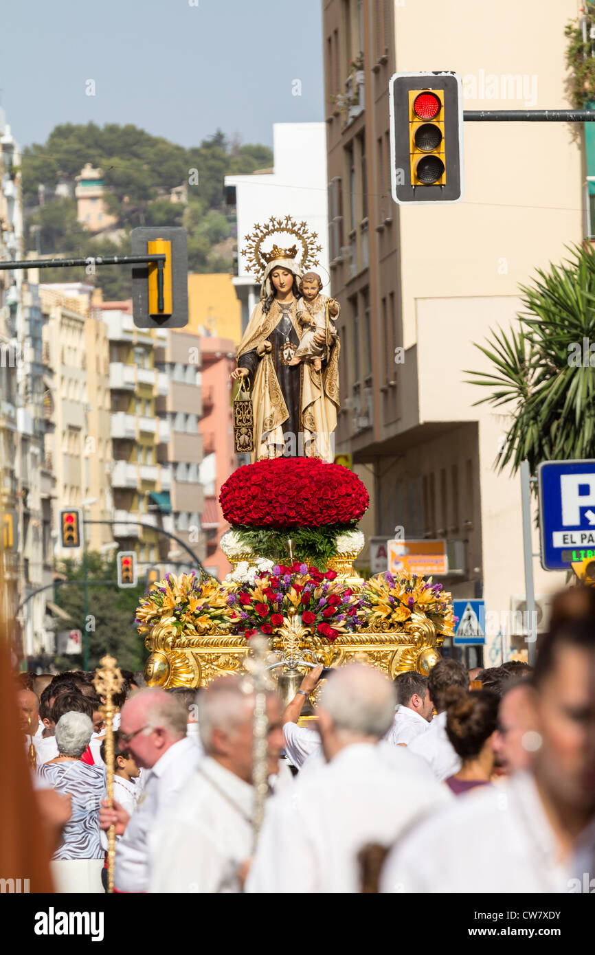 Virgen del carmen procession malaga immagini e fotografie stock ad alta ...