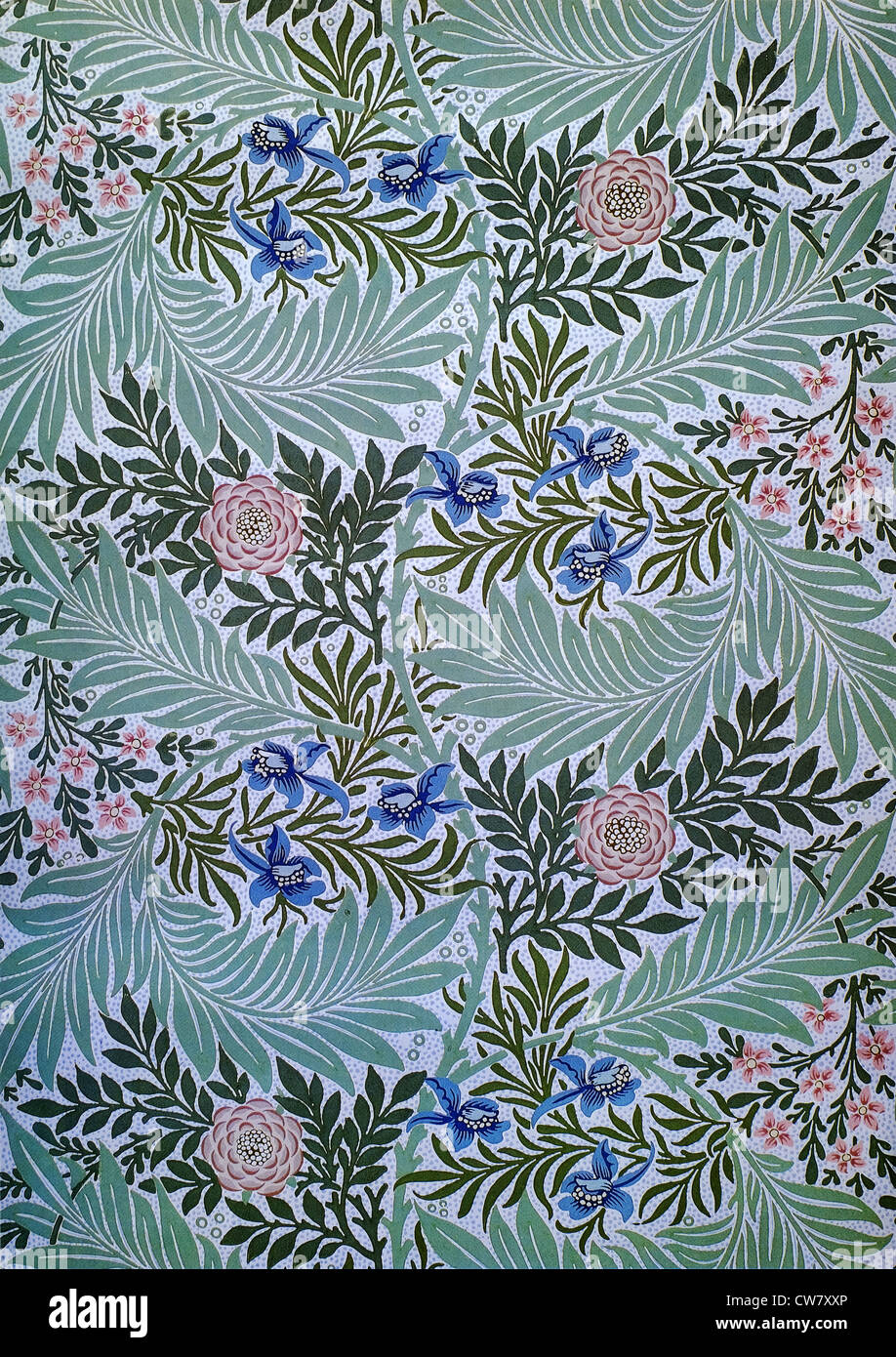 Carta da parati trellis Foto Stock