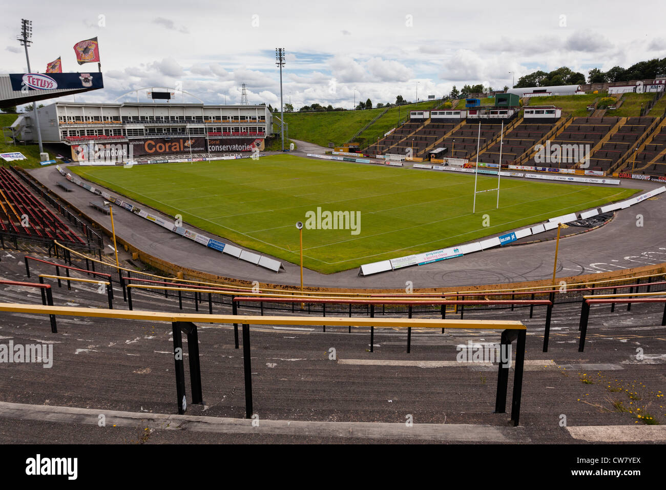 Odsal Stadium Bradford, casa di Bradford Bulls Rugby League Club (formerly Bradford Northern) sin dal 1934. Foto Stock