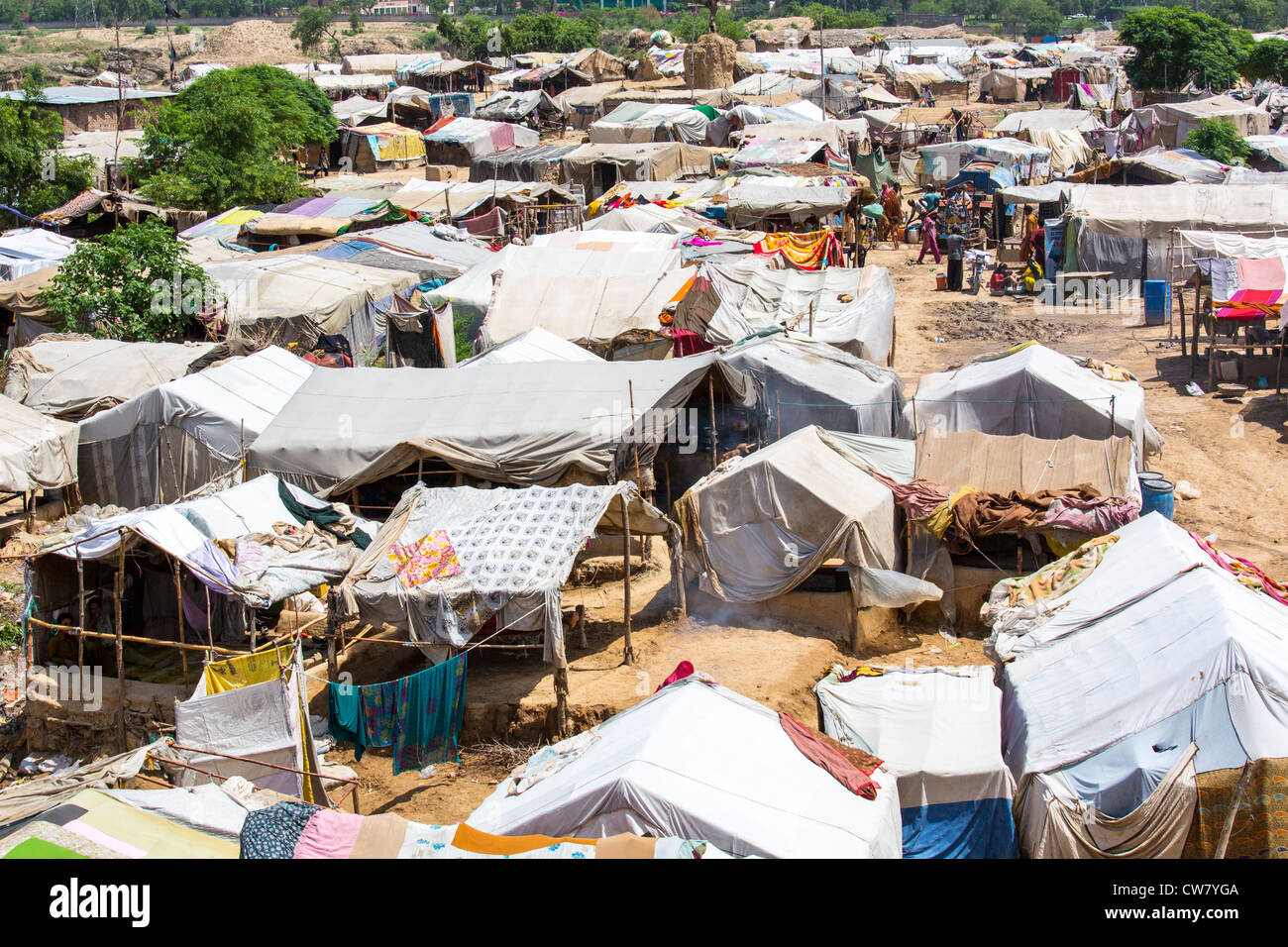 Villaggio tenda a Islamabad, Pakistan Foto Stock