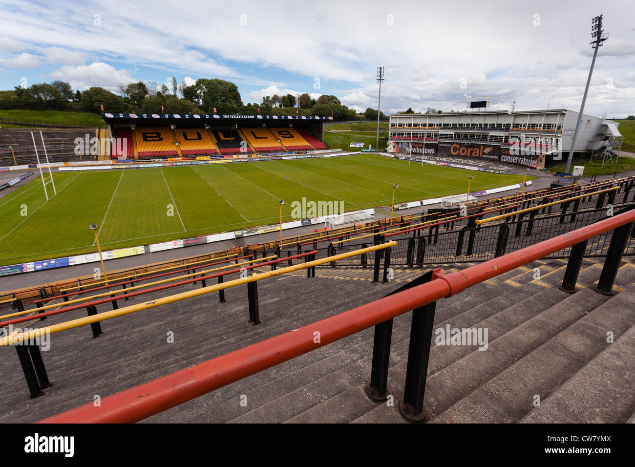 Odsal Stadium Bradford, casa di Bradford Bulls Rugby League Club (formerly Bradford Northern) sin dal 1934. Foto Stock