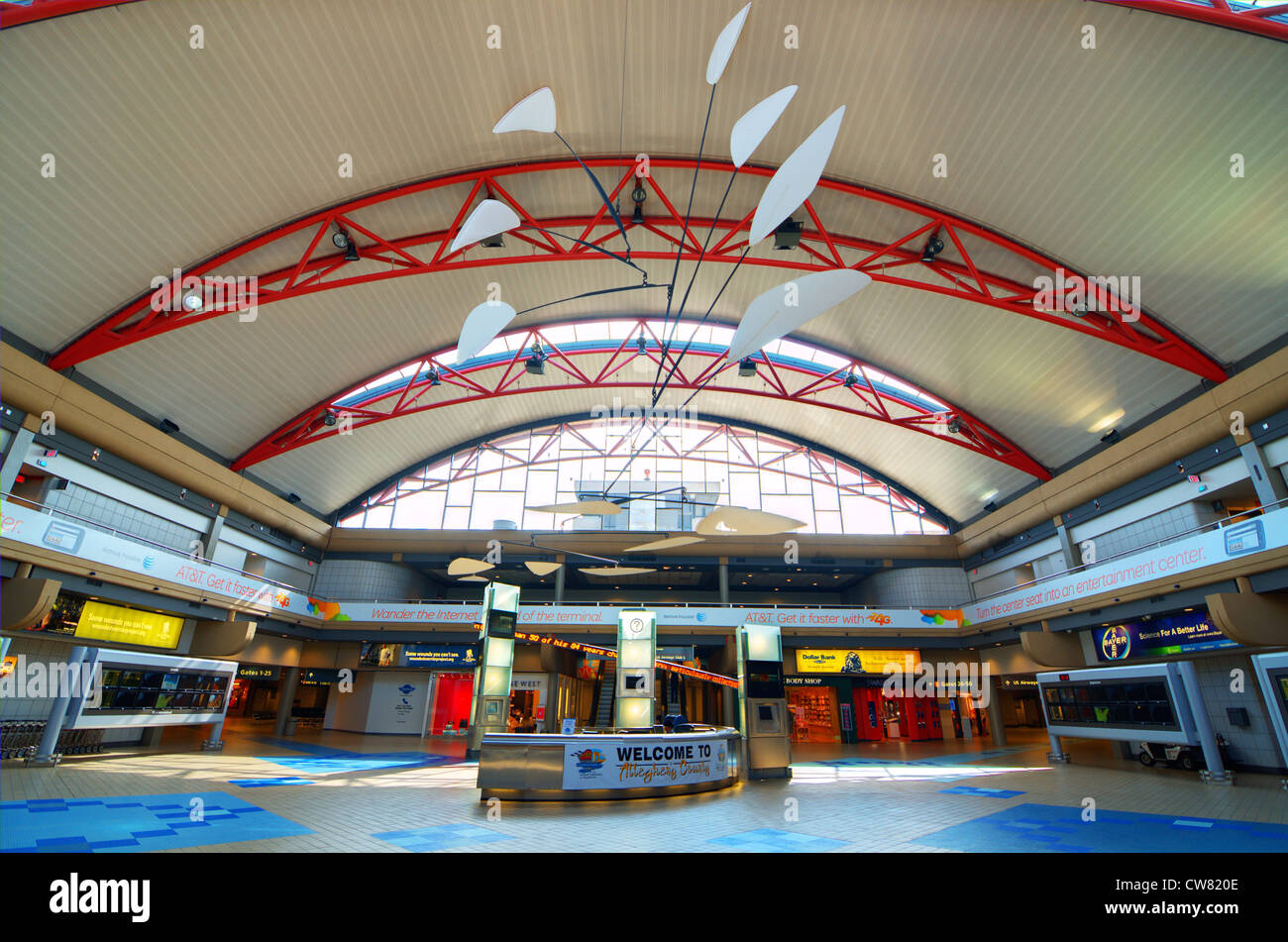 Dall'Aeroporto Internazionale di Pittsburgh si trova a Pittsburgh, Pennsylvania, USA. Foto Stock