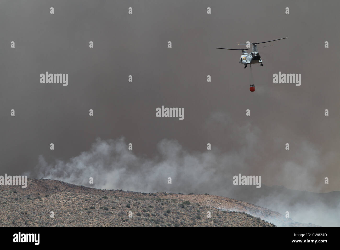 La terza ala di velivoli marini ha collaborato con il Dipartimento di foreste e protezione antincendio della California per condurre la lotta antincendio aerea contro gli incendi selvatici nella contea orientale di San Diego agosto 15. Foto Stock