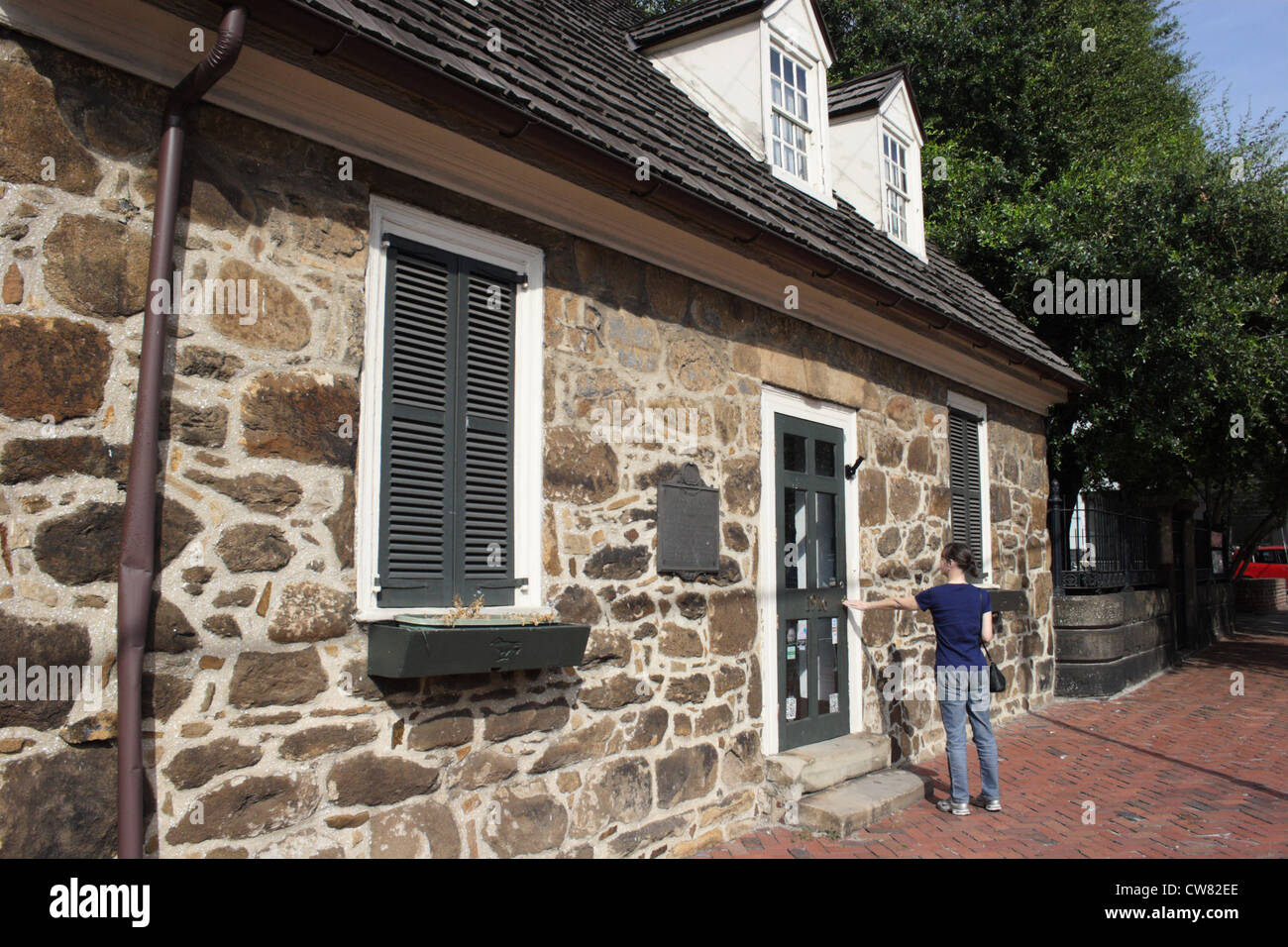 Historic Edgar Allen Poe Museum di Richmond, Virginia, Stati Uniti d'America. L'edificio è la più antica casa nel centro di Richmond. Foto Stock