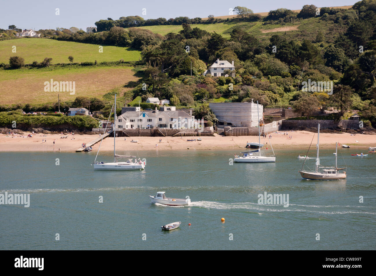 Salcombe Beach, South Devon, Inghilterra, Regno Unito Foto Stock