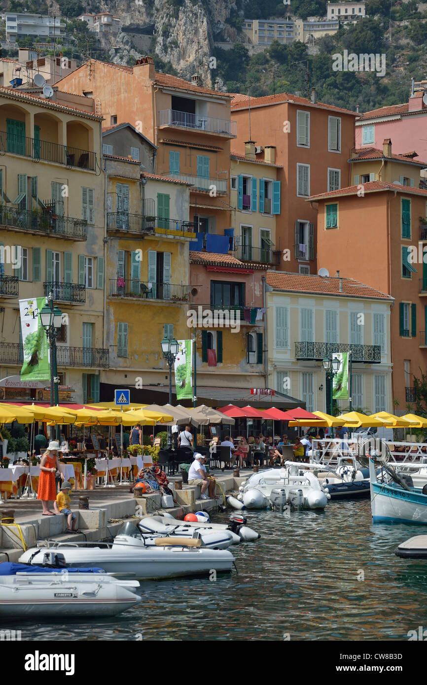 Darse Royal Harbour XVI secolo, Villefranche-sur-Mer, Côte d'Azur, Alpes-Maritimes, Provence-Alpes-Côte d'Azur, in Francia Foto Stock