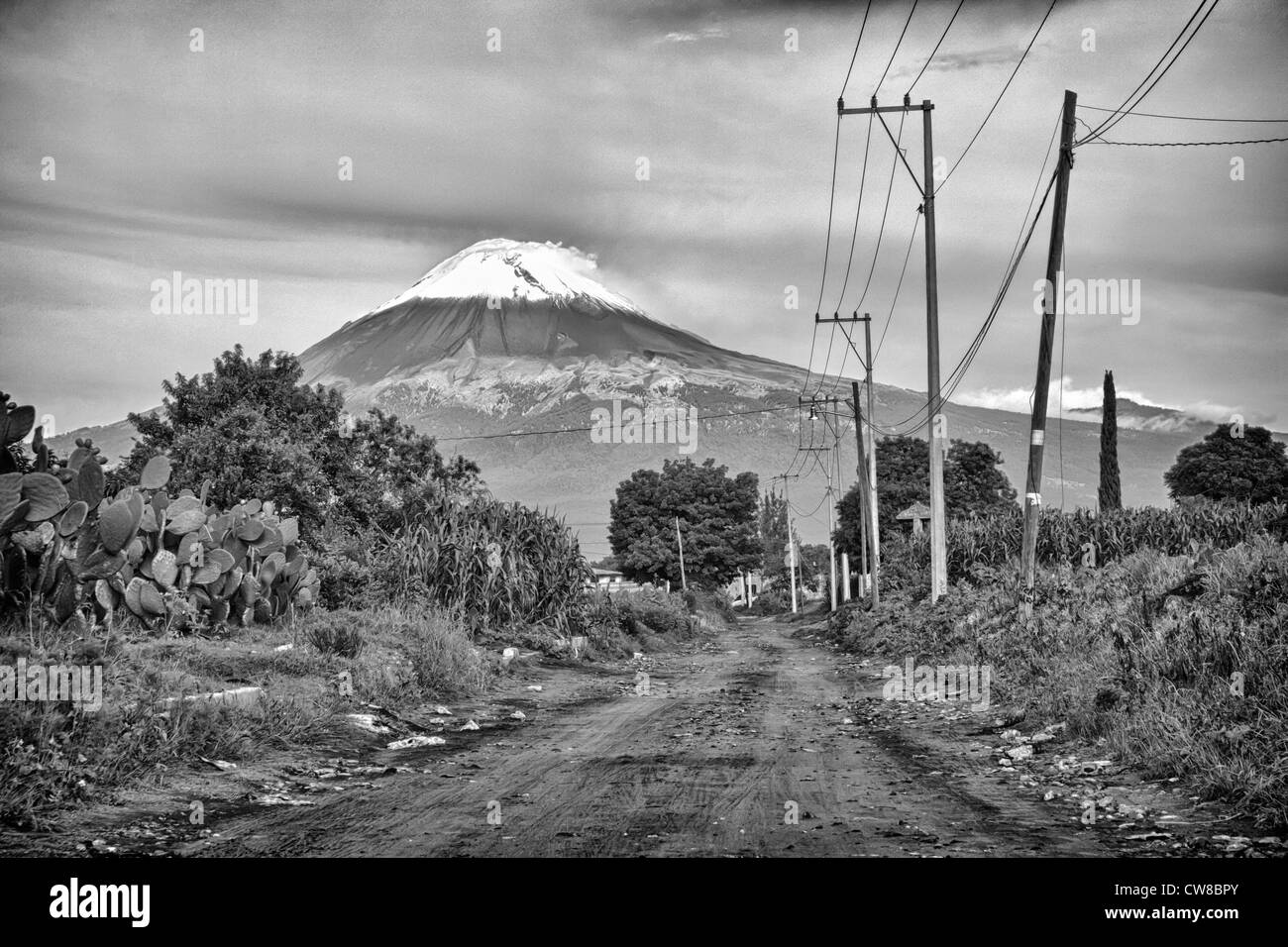 Mt. Vulcano Popocatepetl in Messico Foto Stock