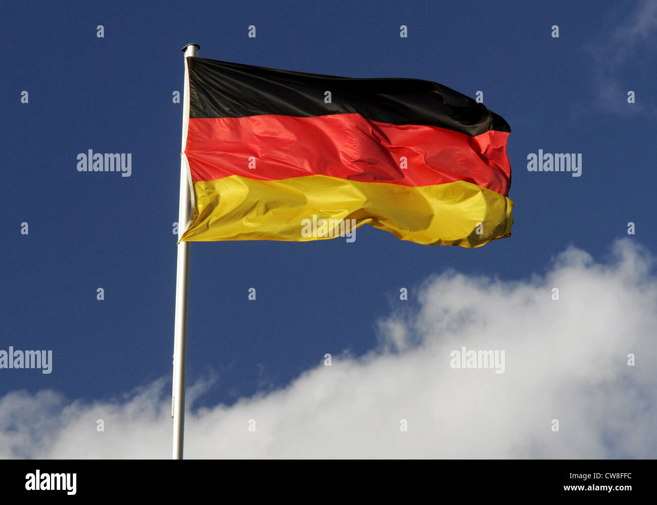 Foto di simbolo, una sventola bandiera della Germania Foto Stock