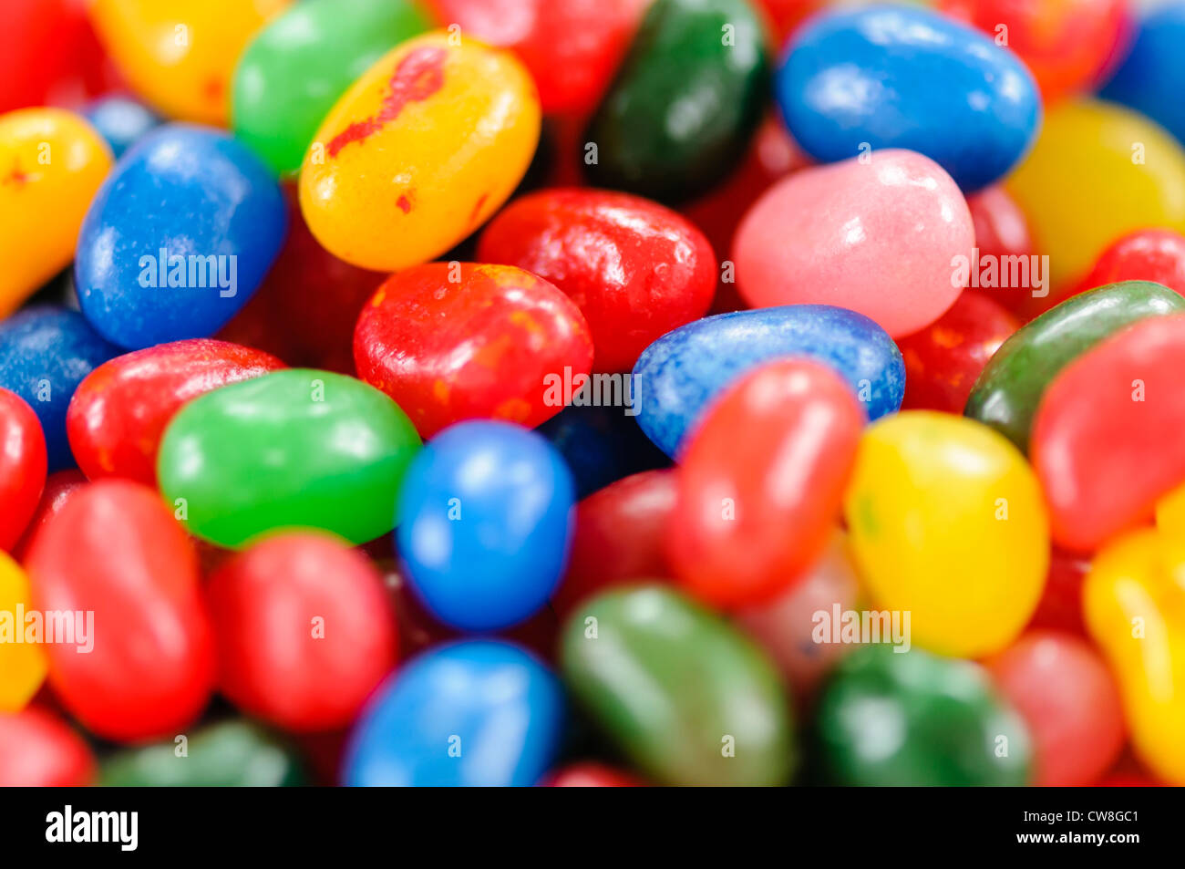 Primo piano della Jelly Belly jellybeans Foto Stock
