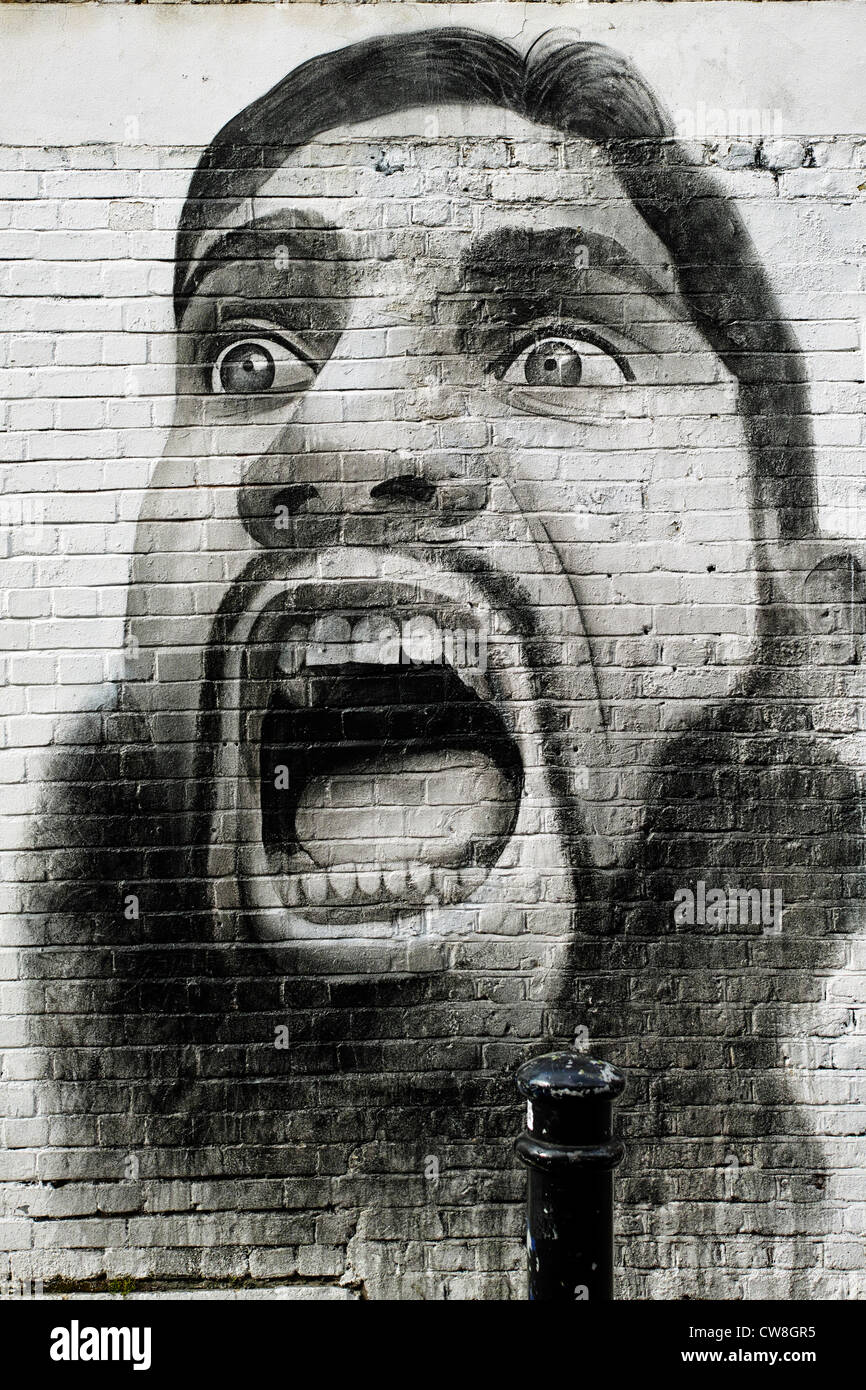Hanbury Street, Off del Brick Lane, faccia da Ben lenta Foto Stock