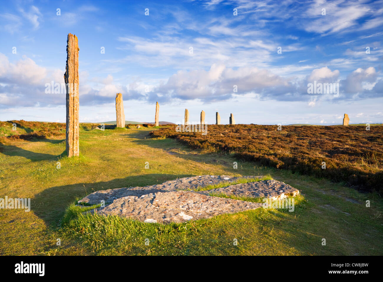 Anello di Brodgar, isole Orcadi Scozia, Regno Unito. Foto Stock