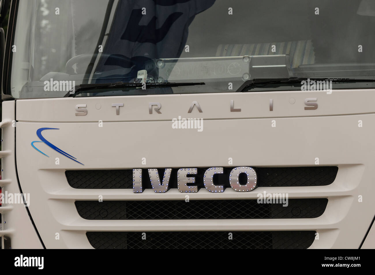 Parte anteriore di un Iveco Stralis autocarro/carrello Foto Stock