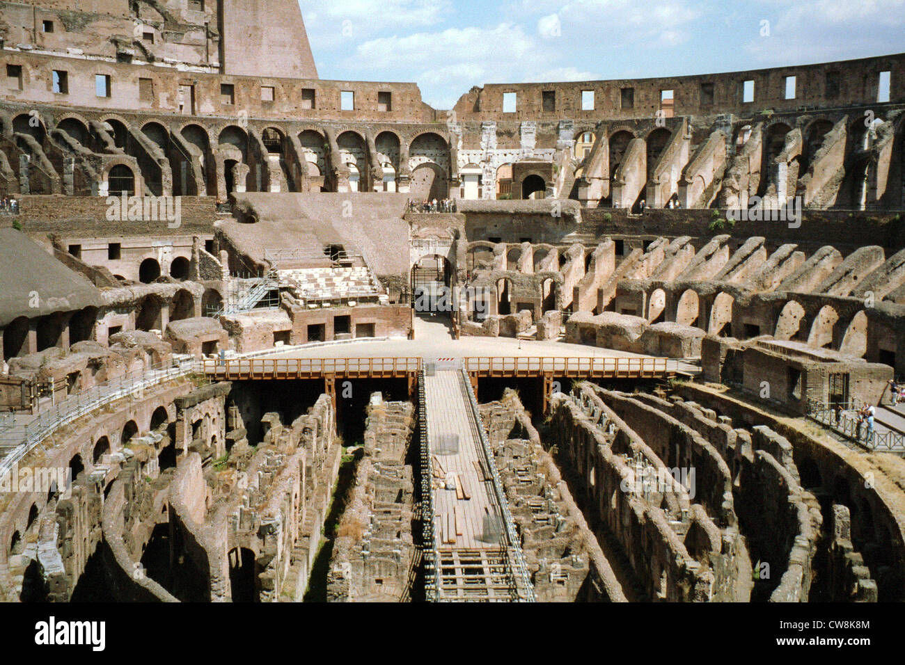 Roma, cercare all'interno del Colosseo Foto Stock