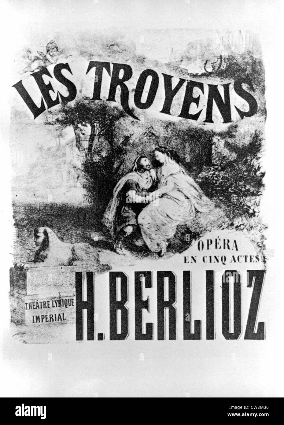 Presentazione poster per 'Les Troyens' da Hector Berlioz (1803-1869) Foto Stock