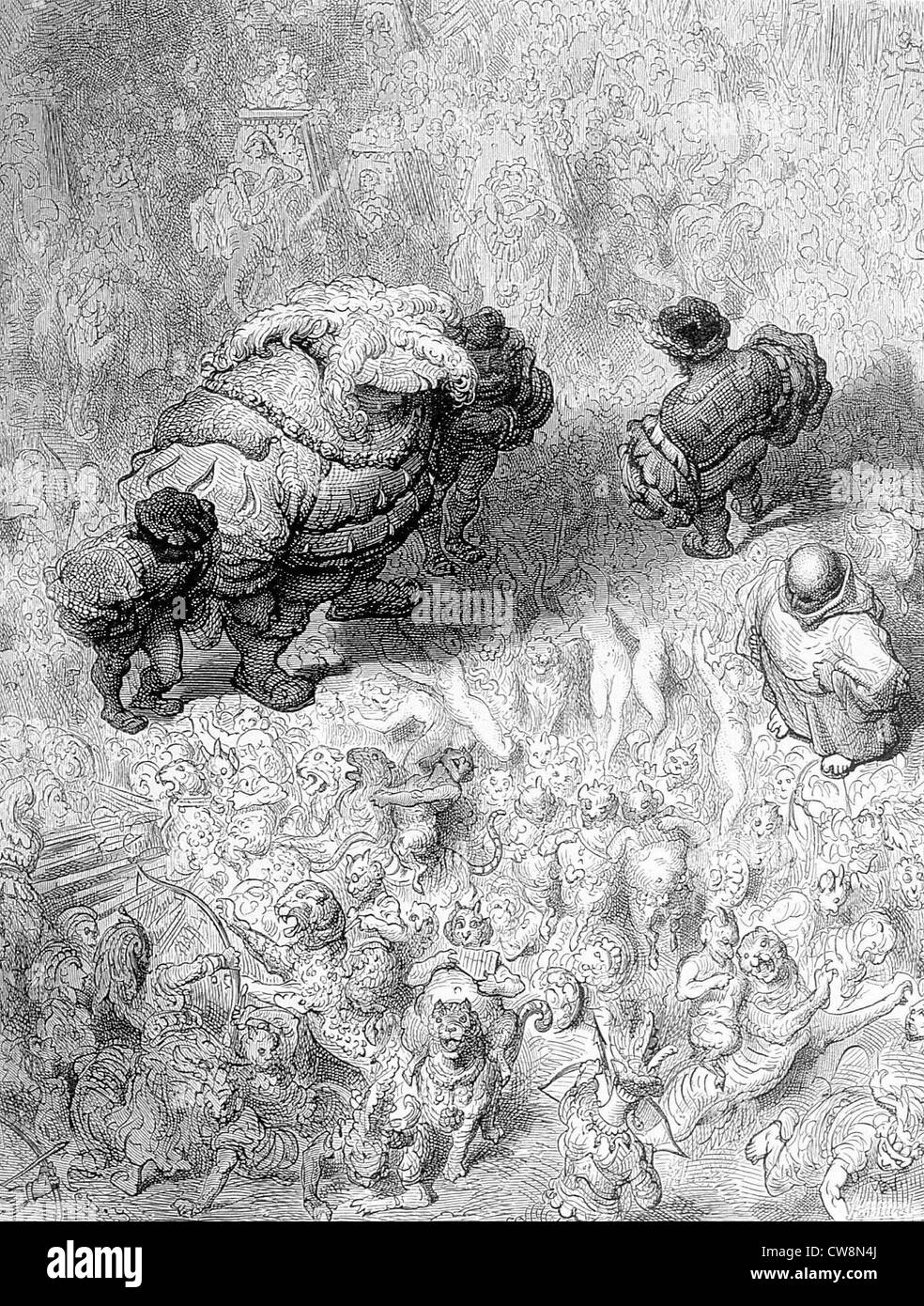 Rabelais, illustrazione di Gustave Doré Foto Stock