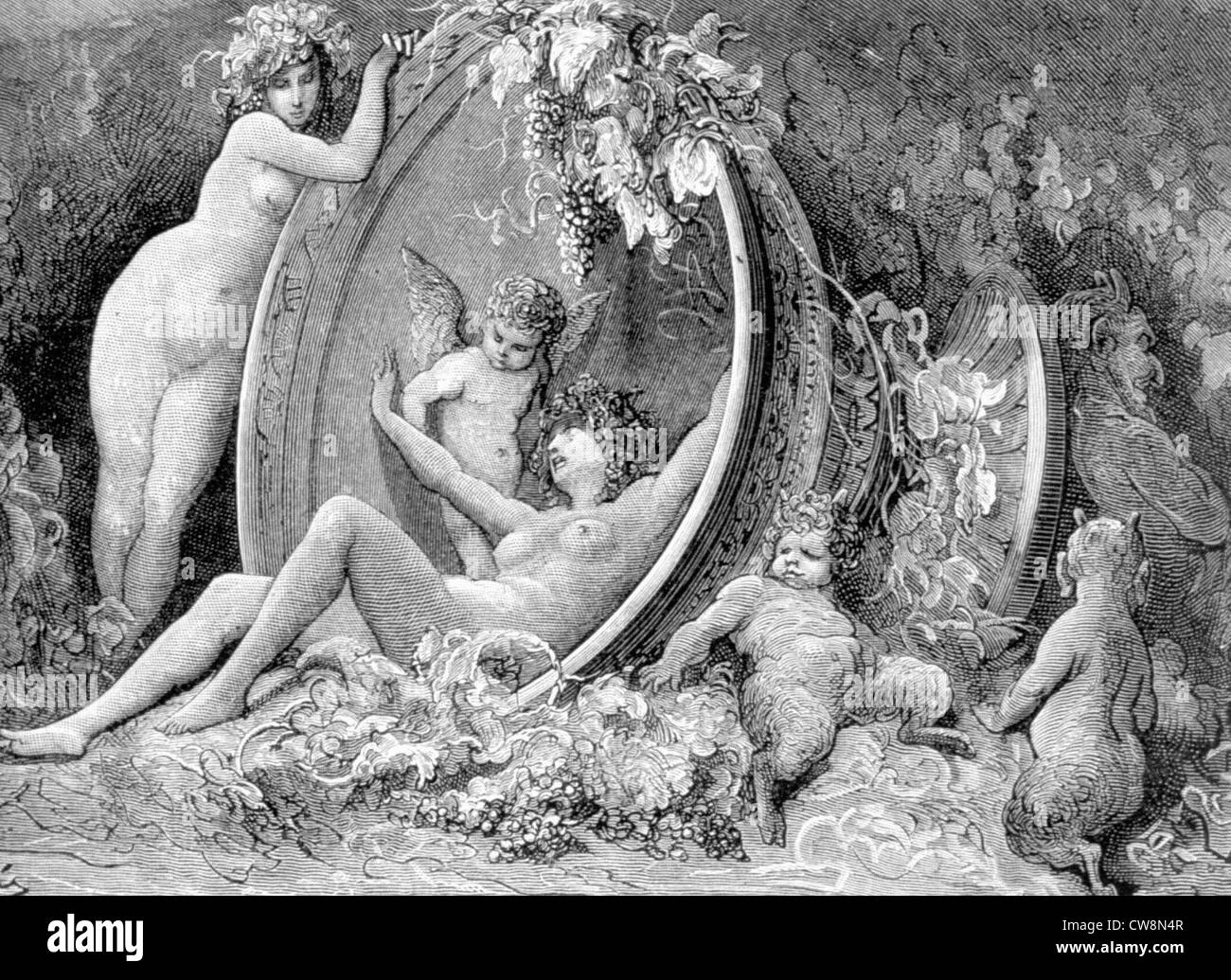 Rabelais, illustrazione di Gustave Doré Foto Stock