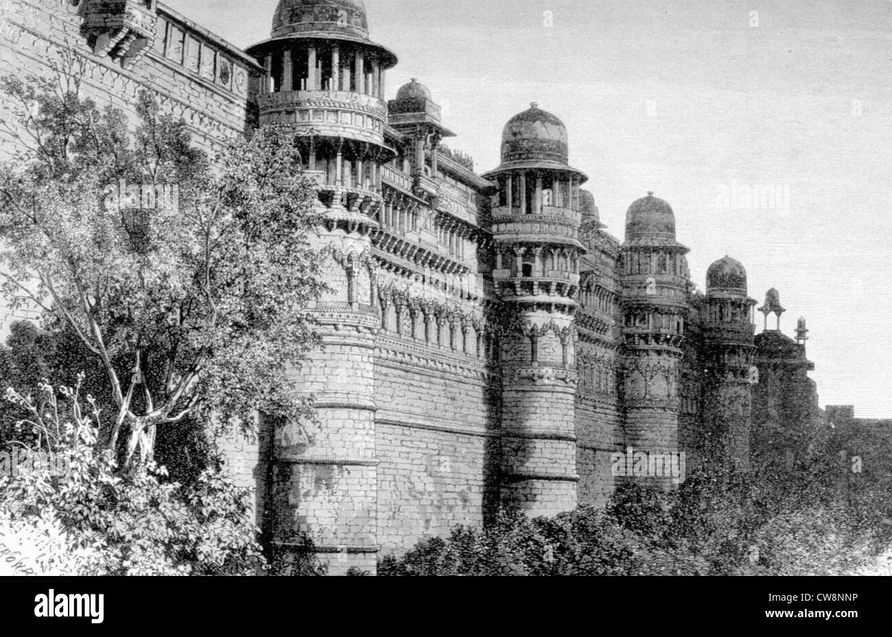 Re Pal's Palace, nella fortezza di Gwalior Foto Stock