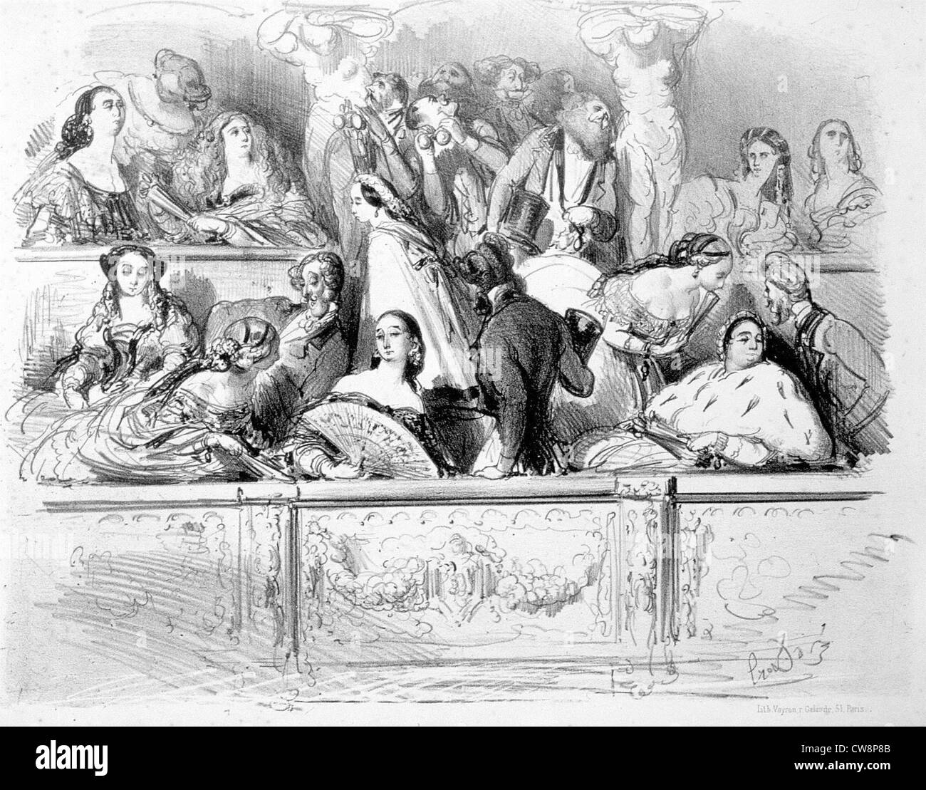 Gallish folies dai tempi dei Romani fino al giorno d'oggi, illustrazione di Gustave Doré Foto Stock