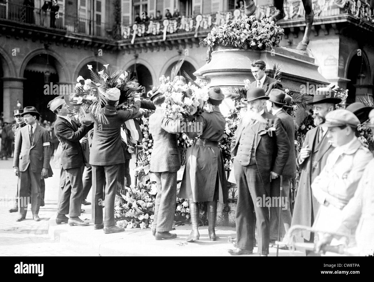 Joan Arc festeggiamenti a Parigi Place des Pyramides Foto Stock