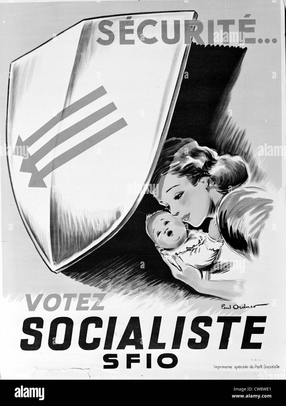 Poster del S.F.I.O. Partito socialista Foto stock - Alamy