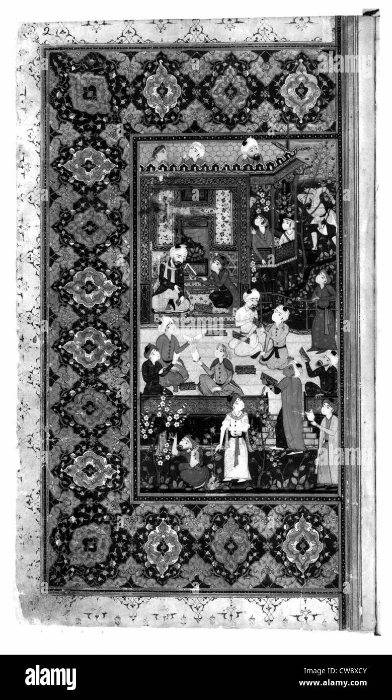 Raccolta di poesie turco Navaï in 972 copia dal 1564-1565 in Chiraz Foto Stock
