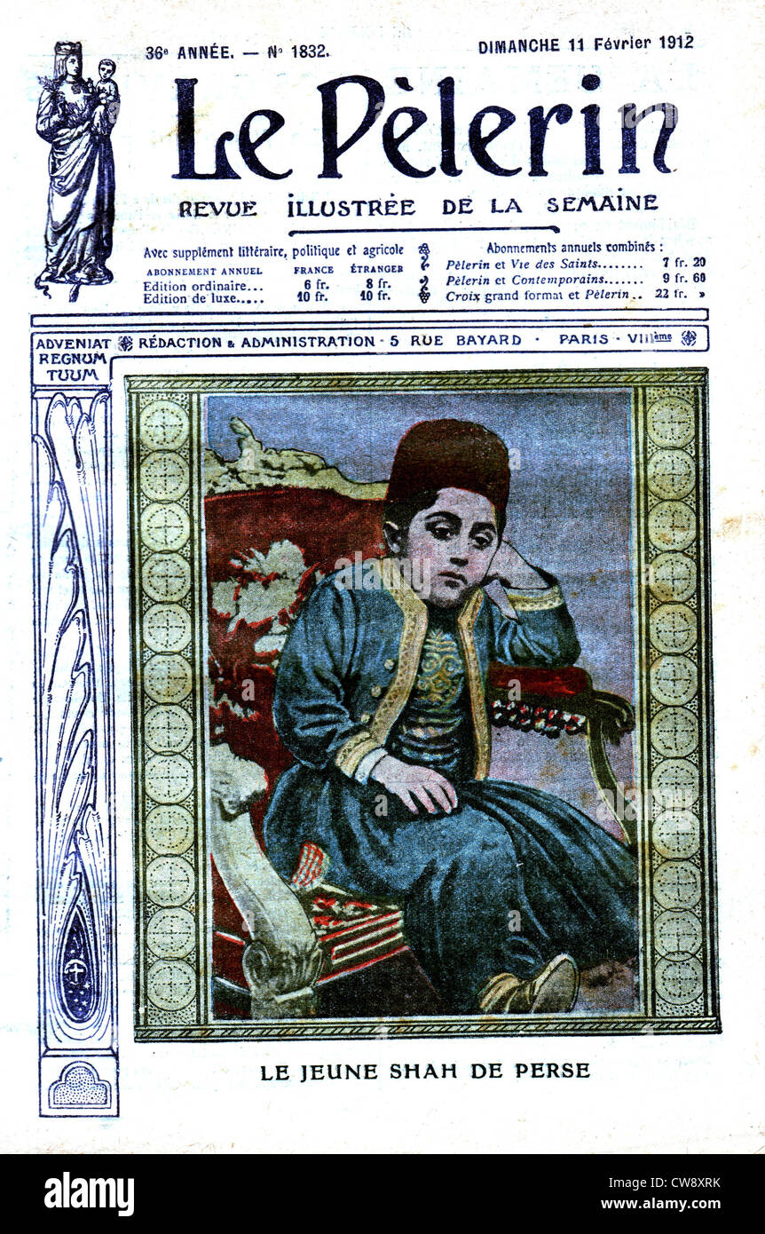 Il giovane scià di Persia in 'Le Pèlerin' Foto Stock