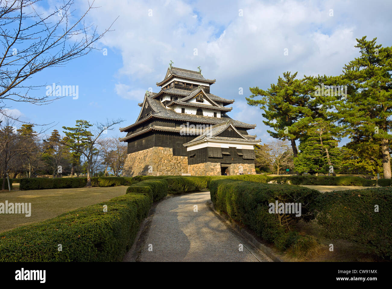 Matsue Castello, prefettura di Shimane, Giappone. Il castello medievale di legno, c. 1622. Foto Stock