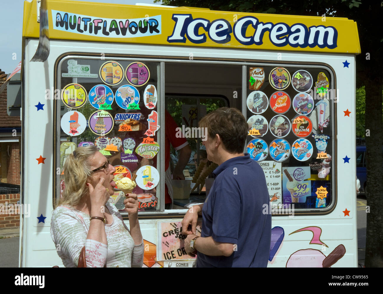 Ice Cream van, Petersfield, Hampshire, Regno Unito. Foto Stock