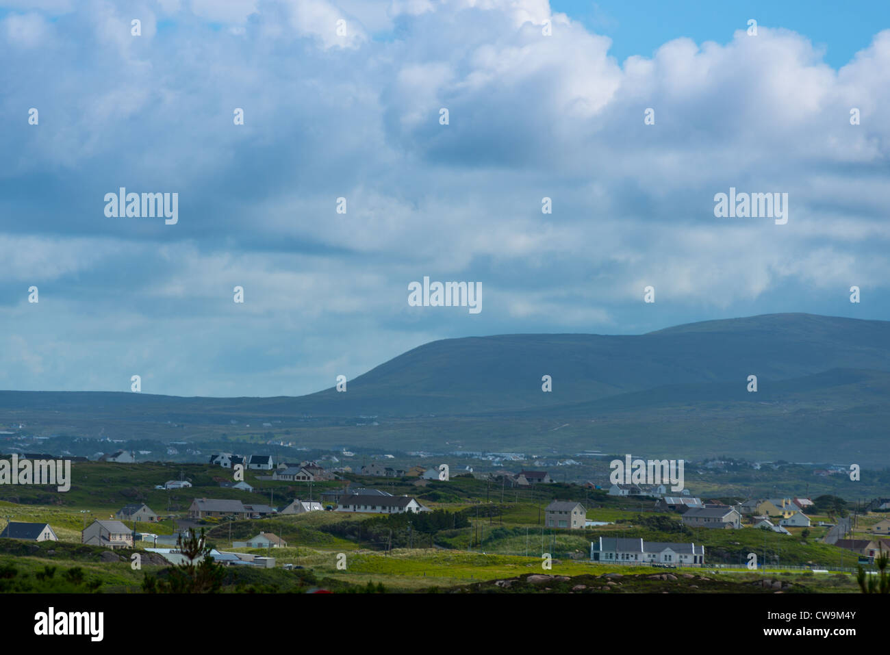 Vista su campagna irlandese a 'L'Rosses', Donegal, Repubblica di Irlanda. Foto Stock