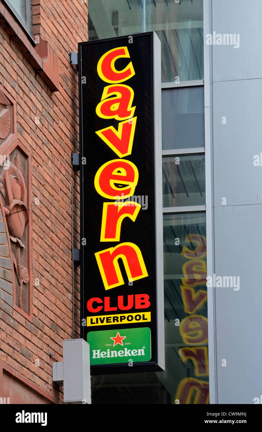 Il Cavern Club di Mathew Street, Liverpool, in Inghilterra, Regno Unito Foto Stock