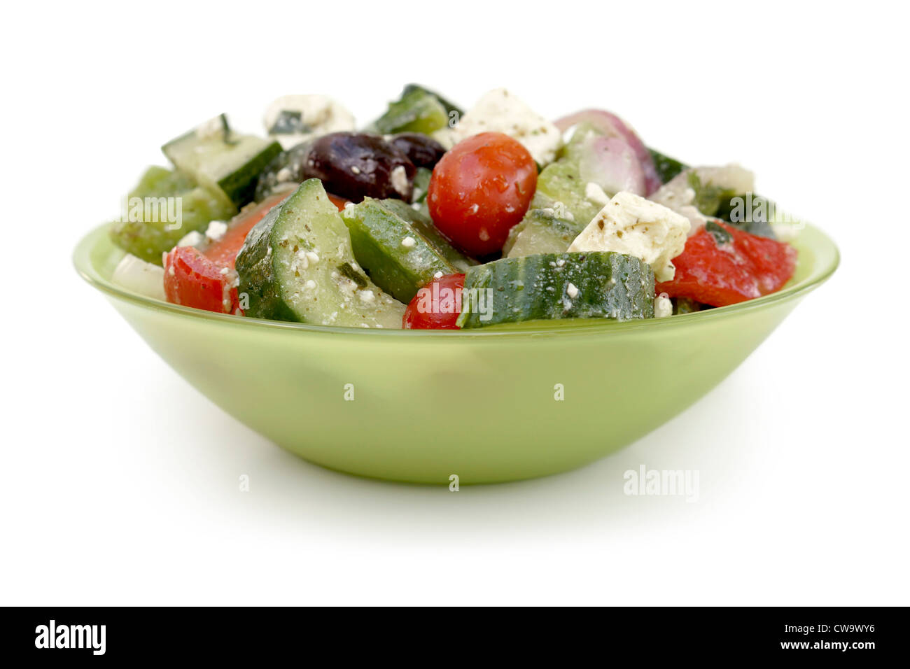 Insalata greca con il formaggio Feta Foto Stock