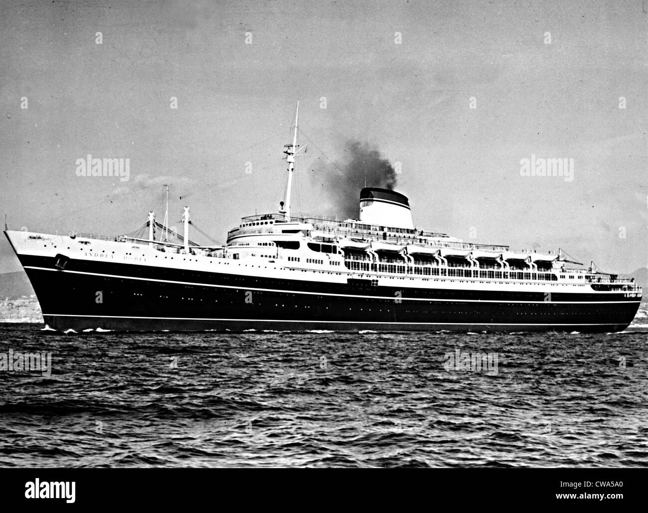 ANDREA DORIA, nave da crociera prese durante il suo servizio da 1953-1956. La nave affonda il 25 luglio 1956, dopo le 11:10 PM. La cortesia: Foto Stock