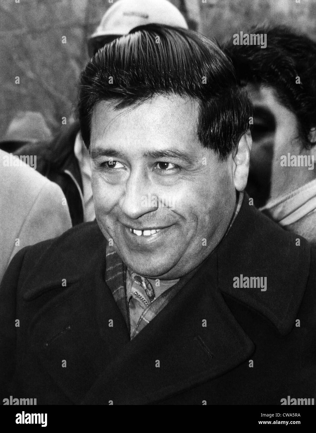 Cesar Chavez, presidente del Regno i lavoratori agricoli in New York, 1971. La cortesia: Archivi CSU/Everett Collection Foto Stock