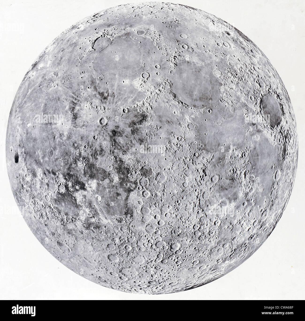 Mappa della superficie della Terra alla Luna dal 1966 telerilevamento. Foto Stock
