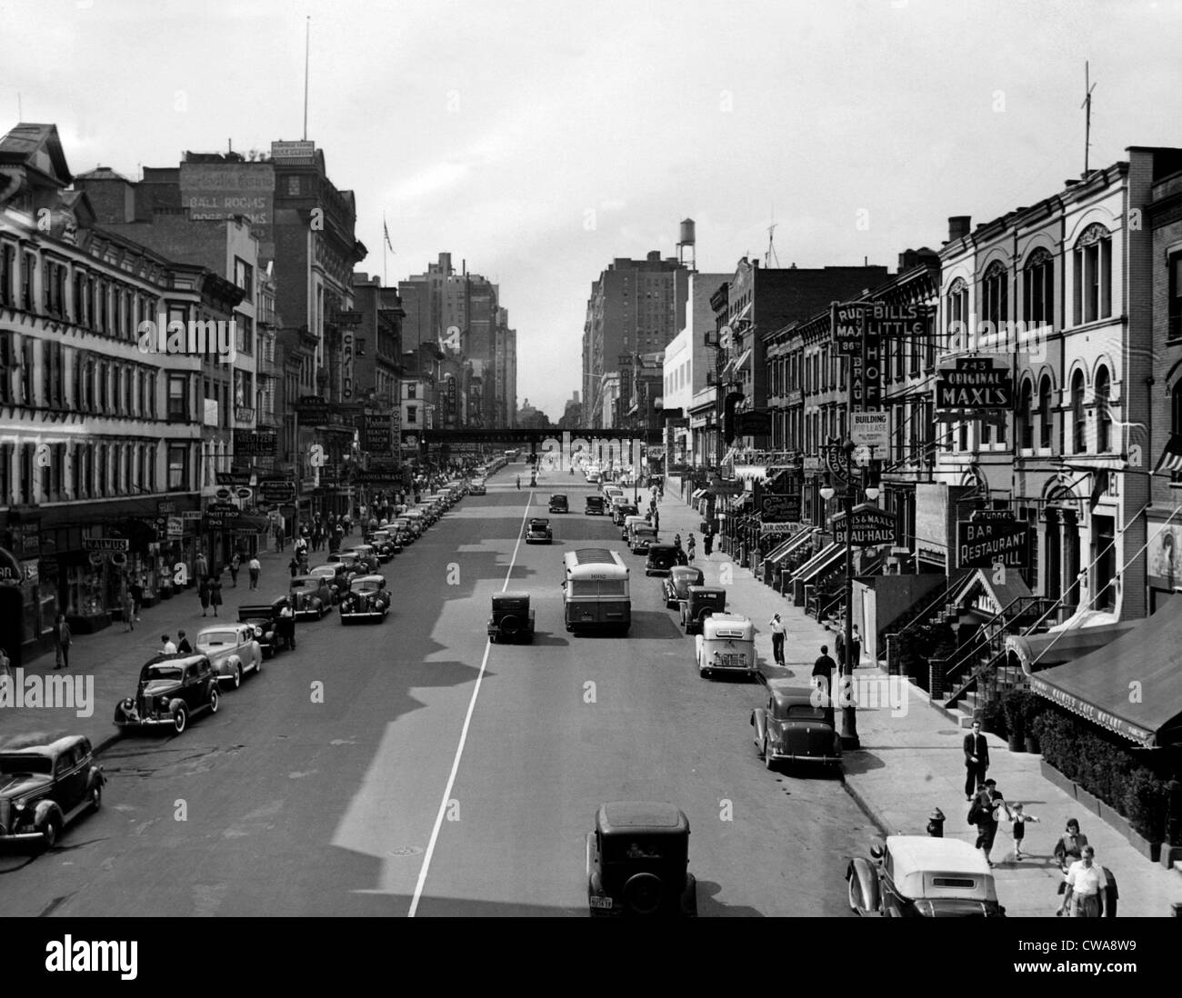 Yorktown, tre giorni dopo l'invasione tedesca della Polonia è cominciata la Seconda Guerra Mondiale. Un insolitamente silenzioso 86º Street, nel cuore di Foto Stock