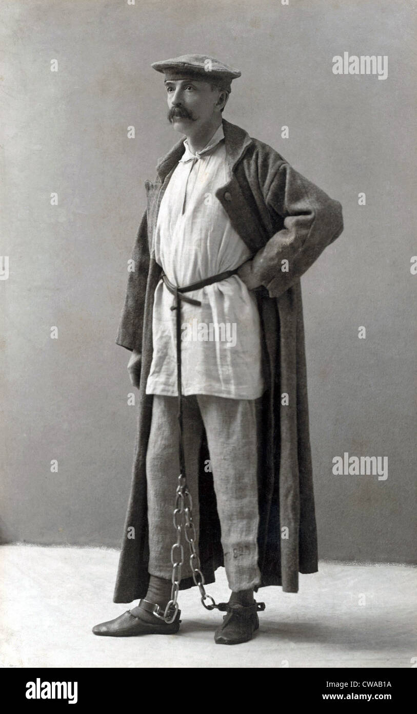 George Kennan (1845-1924) in esilio siberiano abito e catene. Il giornalista americano ha scritto circa ottanta la Russia e il diritto penale Foto Stock