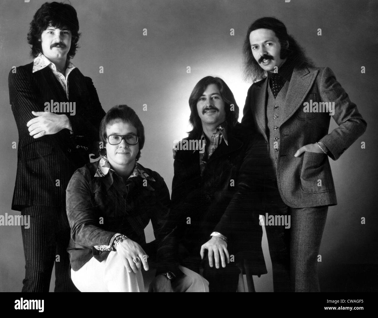 Il indovina chi, (l-r) Burton Cummings, Garry Peterson, Bill Wallace, Domenic troiano, ca. 1975.. La cortesia: CSU Archivi / Foto Stock