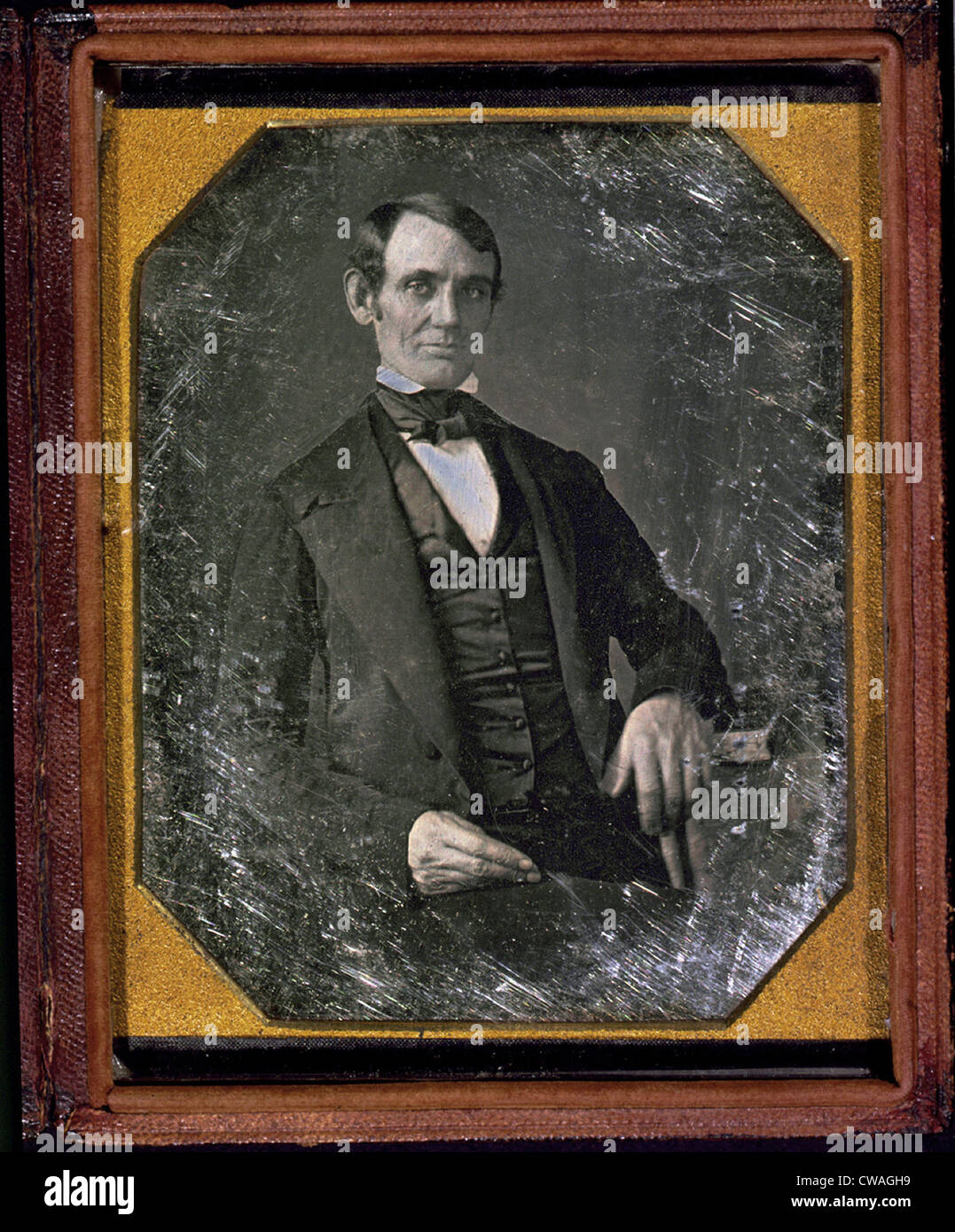 Abramo Lincoln (1809-1856) in daguerreotype da Nicholas H. Pastore prese tra il 1846-47, durante la Lincoln del mandato al Congresso. Foto Stock