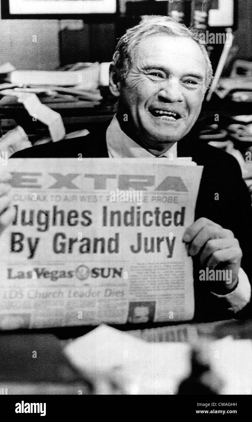 Hank Greenspun è denominato come un unindicted co-cospiratore in Howard Hughes' Aria manipolazione occidentale truffa, Las Vegas NV di dicembre Foto Stock