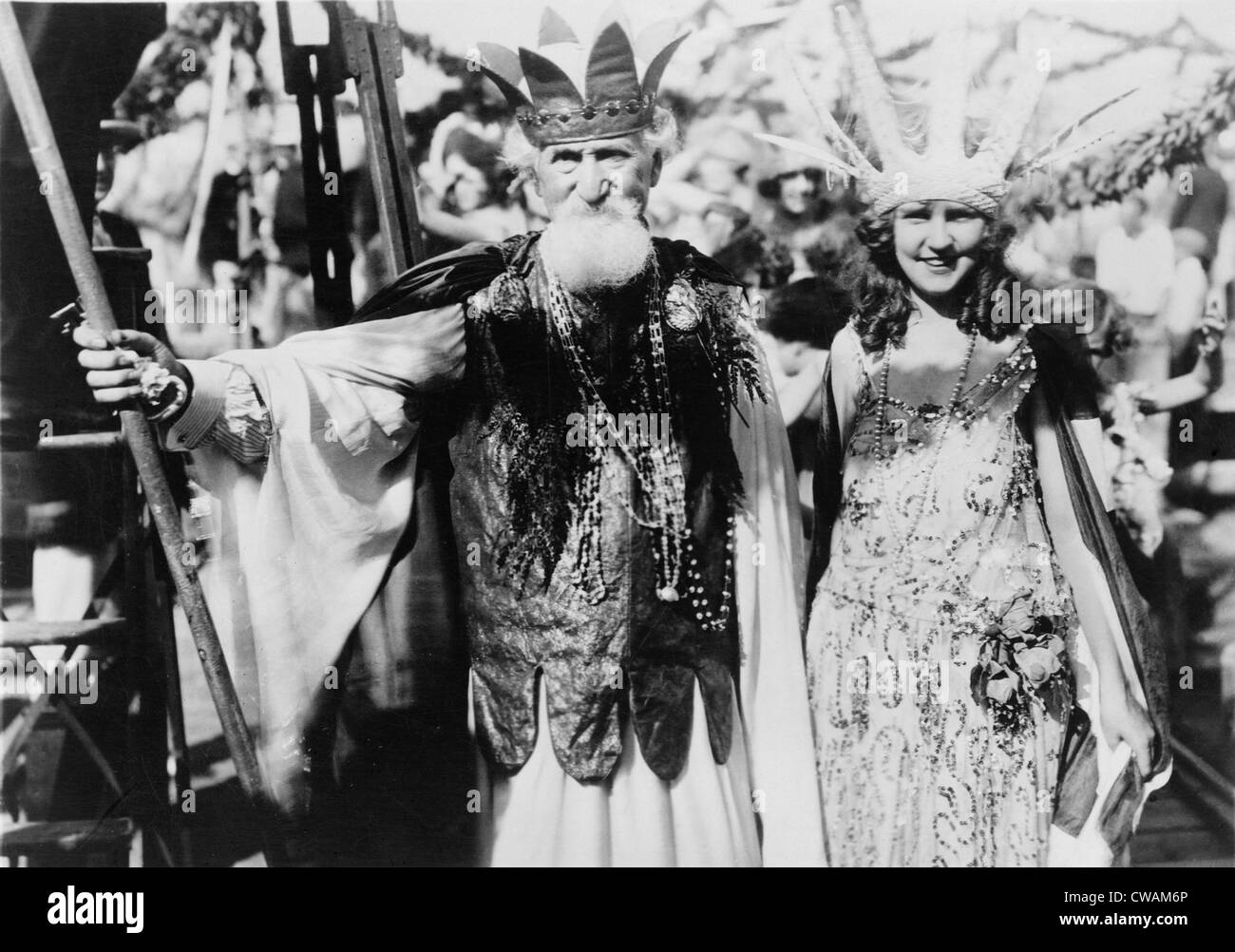 Margaret Gorman, la prima Miss America, a Atlantic City Il Carnevale, con Hudson Maxim, gli esplosivi ingegnere che ha inventato Foto Stock