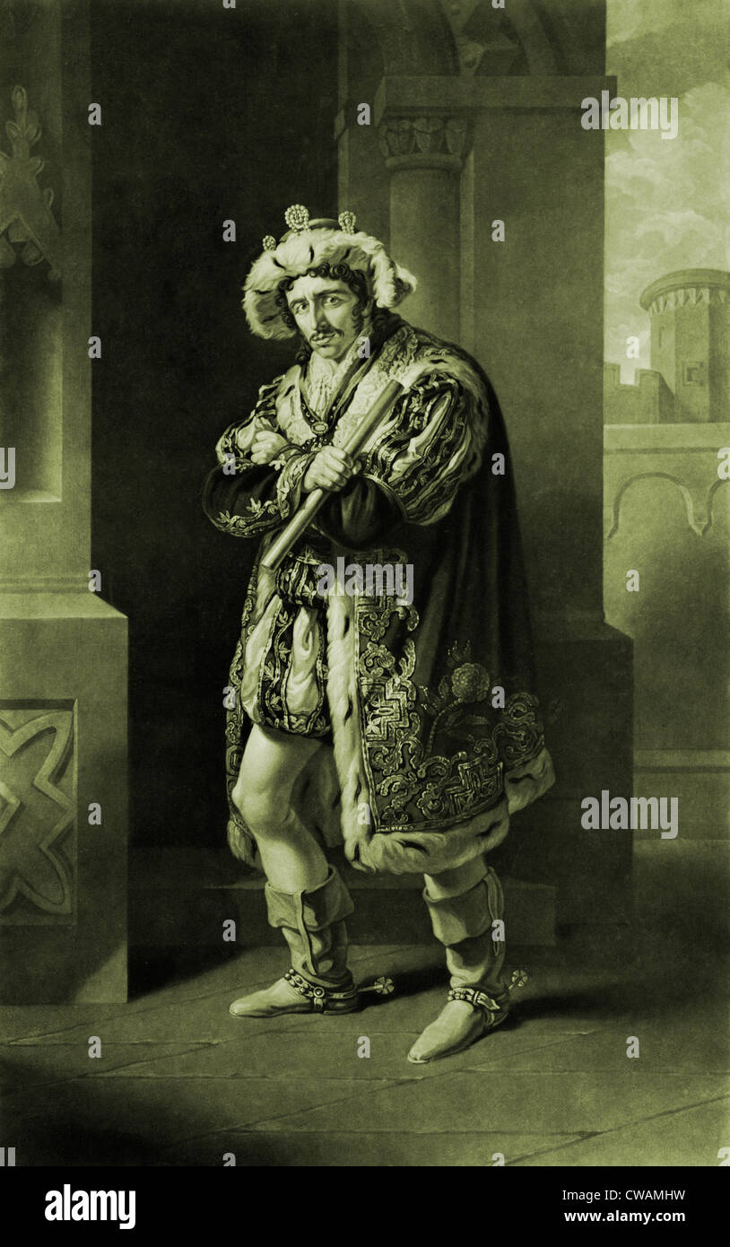 Edmund Kean (1789-1833), attore inglese, Shakespeare's RICHJARD III, atto IV, scena 4. Kean era rinomato per il suo ruolo di Foto Stock