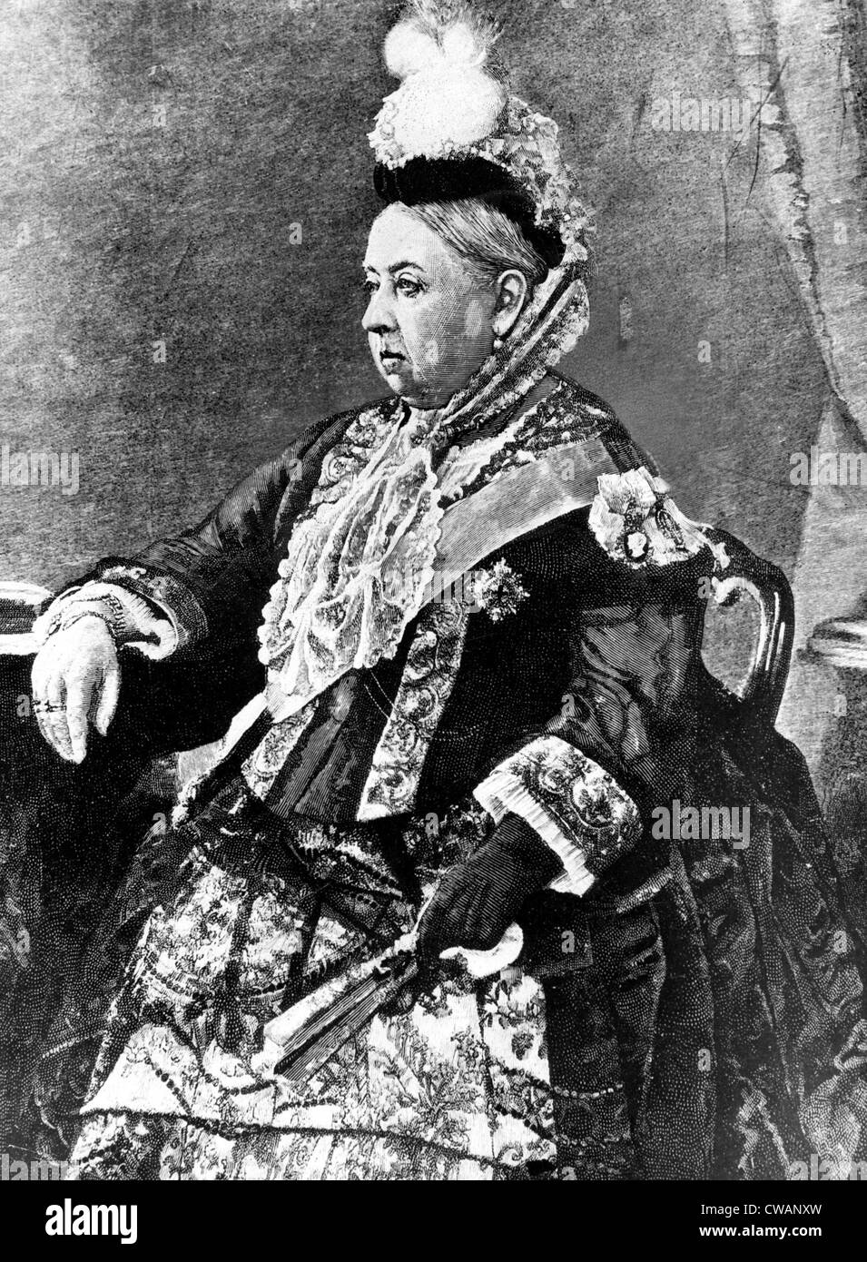 La regina Vittoria d'Inghilterra, 1887. La cortesia: CSU Archivi / Everett Collection Foto Stock