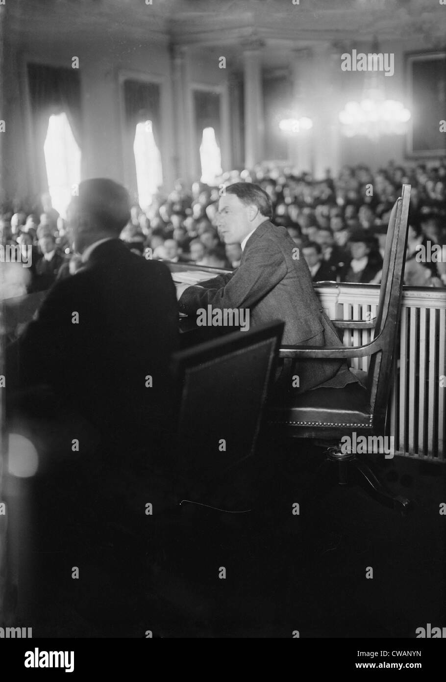 John D. Rockefeller, Jr. che testimoniano la 1915 Relazioni Industriali Commissione sui conflitti del lavoro al Rockefeller-proprietà Foto Stock