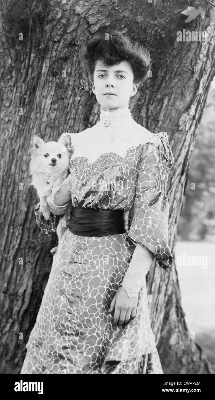 Alice Roosevelt (1884-1980), all'età di 18. Ritratto 1902 da Frances Benjamin Johnston. Foto Stock