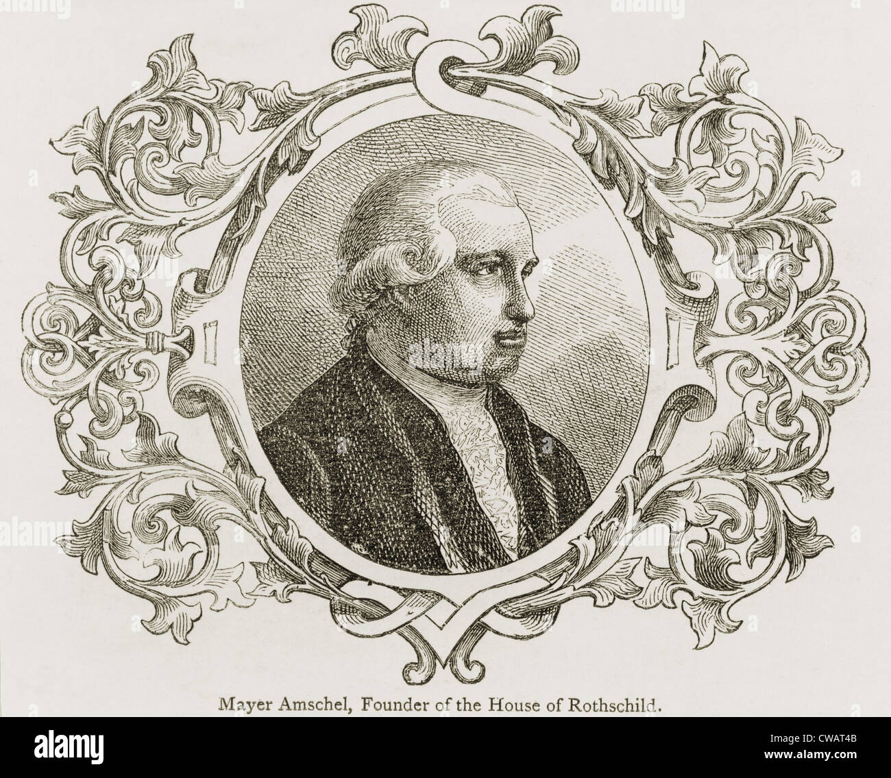 Meyer Amschel Rothschild (1744-1812), fondatore della International banking famiglia. Ca. 1790. Foto Stock