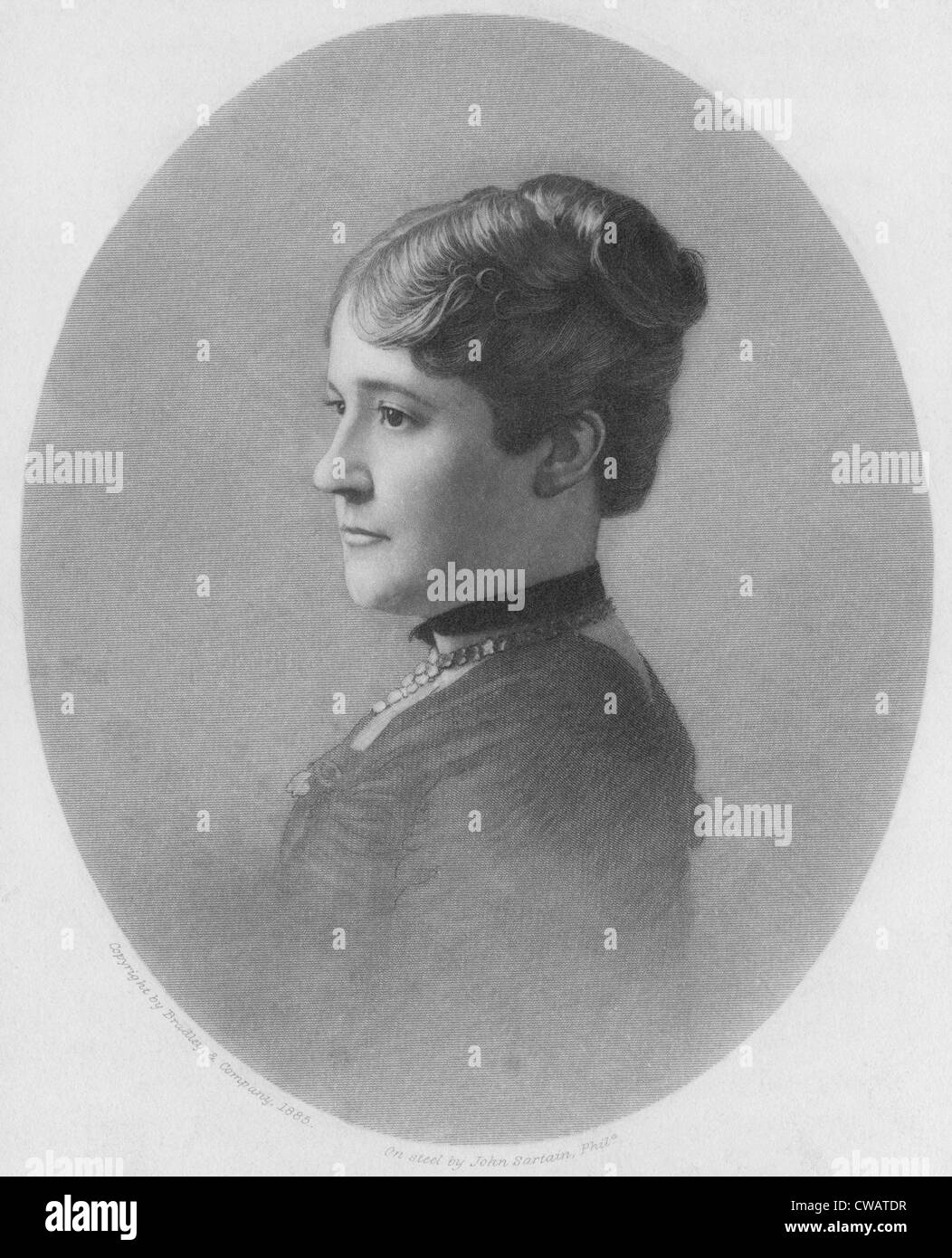 Chester Arthur e la sorella di Maria, la moglie John E. McElroy, servita ha il vedovo del presidente di hostess da 1881-1885. Arthur Foto Stock